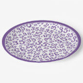 35 jaar Willekeurig getallenpatroon Paarse/witte Papieren Bordje (Gekanteld)