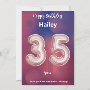 35-jarige Happy Birthday-kaart