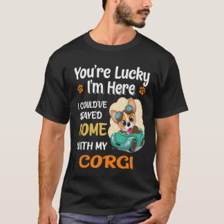 35 Jij bent een geluksvogel Corgi T-shirt