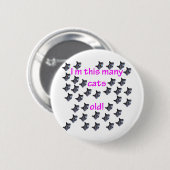 35 Kattenkoppen oud Ronde Button 5,7 Cm (Voorkant /achterkant)