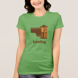 35 mm analoog ontwerp van de film, aangepast t-shirt