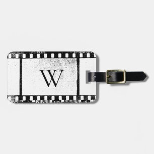 35 mm film met aangepast monogram bagagelabel