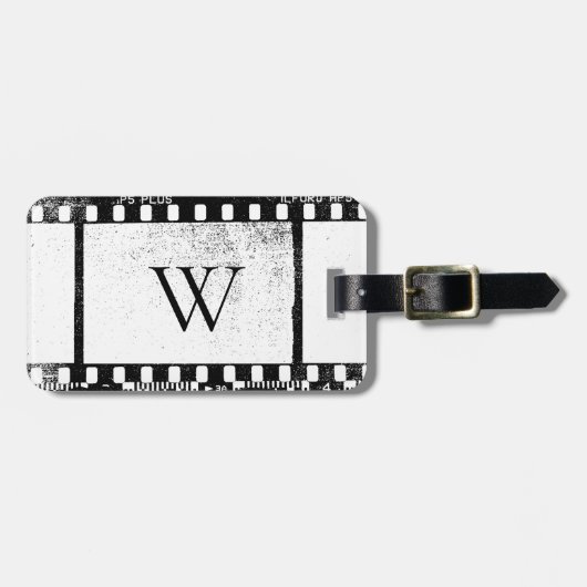 35 mm film met aangepast monogram bagagelabel (Voorkant horizontaal)