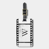 35 mm film met aangepast monogram bagagelabel (Voorkant verticaal)