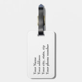 35 mm film met aangepast monogram bagagelabel (Achterkant verticaal)