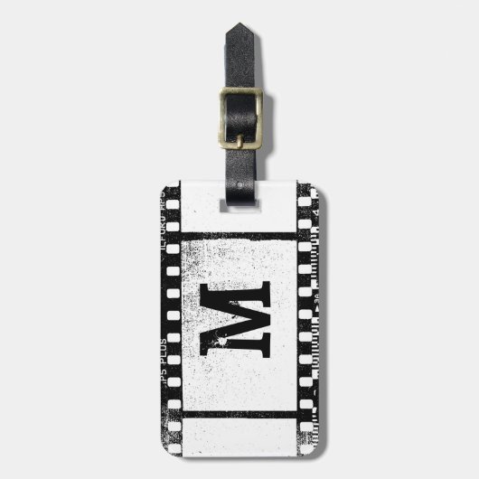 35 mm film met monogram bagagelabel (Voorkant verticaal)