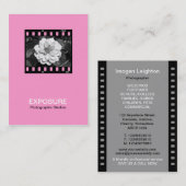 35 mm Lijst 01 - Roze Visitekaartje (Voorkant / Achterkant)