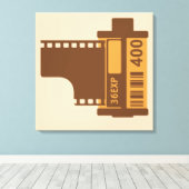 35 mm SLR-camera Canvas Afdruk (Insitu (Houten vloer))