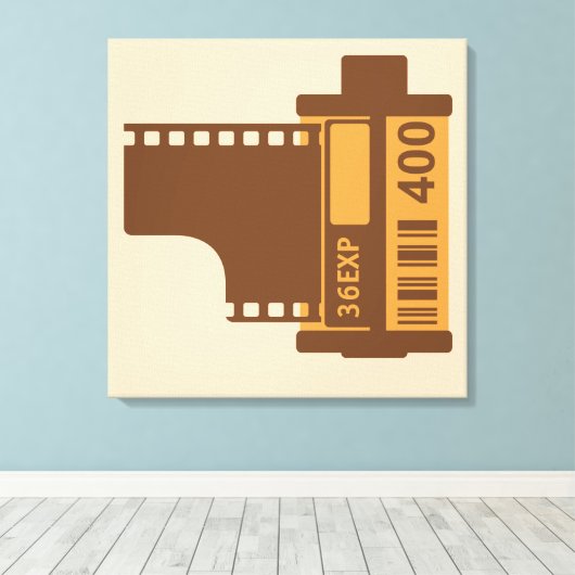 35 mm SLR-camera Canvas Afdruk (Insitu (Houten vloer))