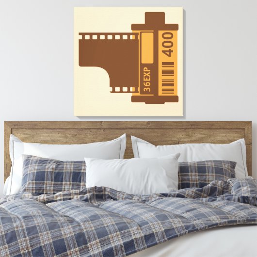 35 mm SLR-camera Canvas Afdruk (Insitu (Slaapkamer))