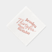 35 script 35e verjaardag custom roos goud folie servetten (Rechts)