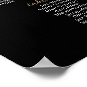 35 Tafels Vind Je Plaats Zwarte Zitplaatsindeling Poster (Hoek)
