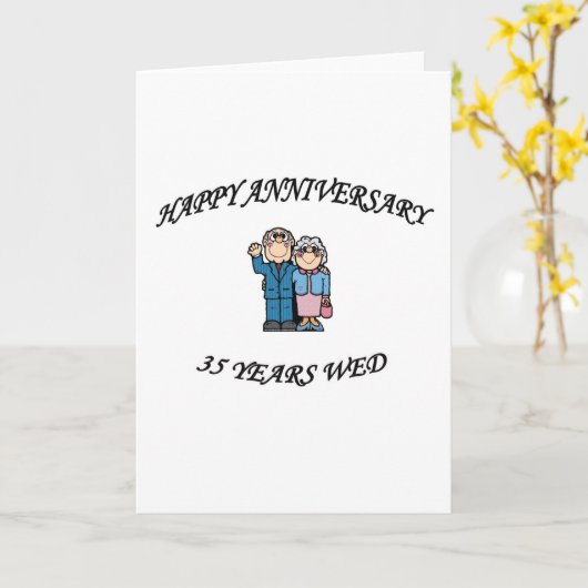 35. TROUWJARIFEEST KAART (Gele Bloem)