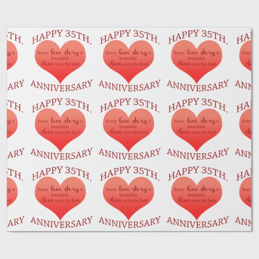 35. Verjaardag Cadeaupapier (Vlak)
