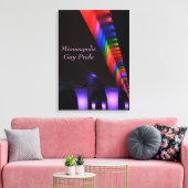 35 W Bridge Minneapolis - Gay Pride Canvas Afdruk (Insitu (Woonkamer))