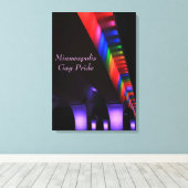 35 W Bridge Minneapolis - Gay Pride Canvas Afdruk (Insitu (Houten vloer))