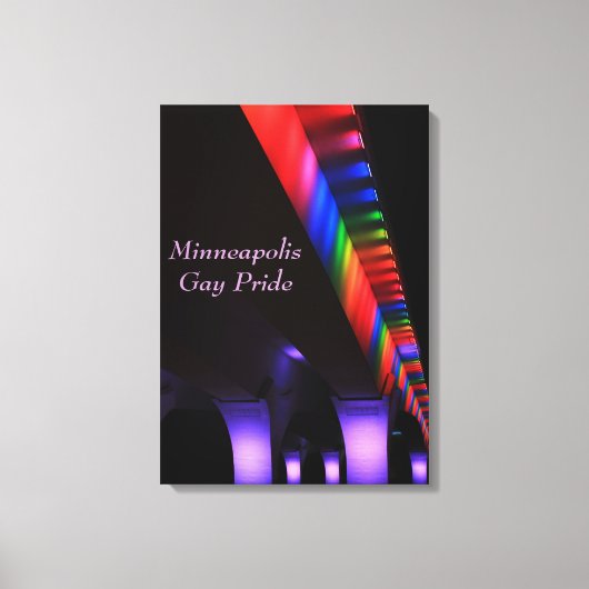 35 W Bridge Minneapolis - Gay Pride Canvas Afdruk (Voorkant)