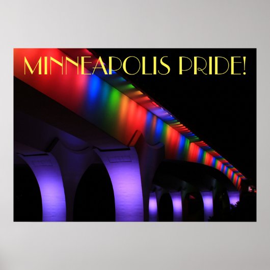 35 W Bridge Minneapolis - Gay Pride Poster (Voorkant)