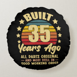 35 Years Ago All Parts Original 35th Birthday Rond Kussen