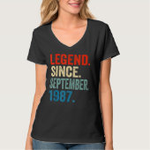 35 Years Old  Legend Since September 1987 35th Bir T-shirt (Voorkant)