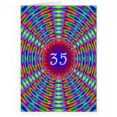 35e Abstracte Trippy Swirls van Birthday (Voorkant)