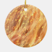 35e bruiloft Jubileum Gold Party Lichten Keramisch Ornament (Achterkant)