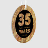 35e bruiloft Jubileum Gold Party Lichten Ornament (voorkant)