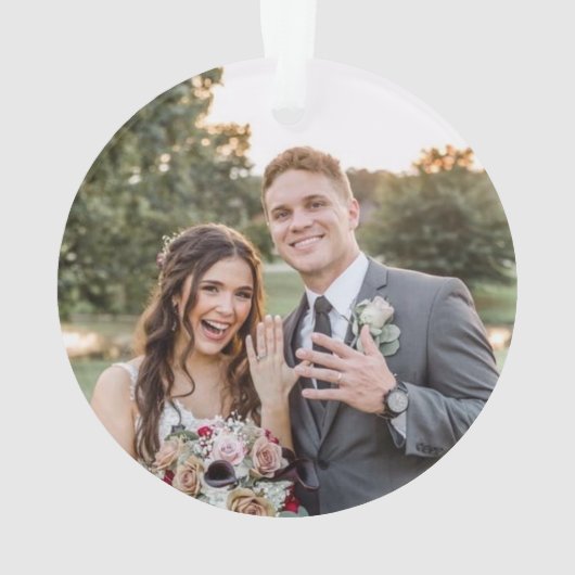 35e bruiloft Jubileum keramiek Ornament (achterkant)