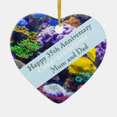 35e bruiloft Jubileum koraal Keramisch Ornament (Voorkant)