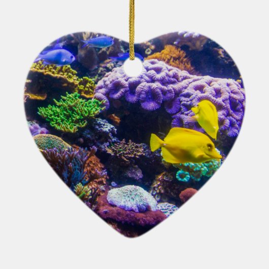 35e bruiloft Jubileum koraal Keramisch Ornament (Achterkant)