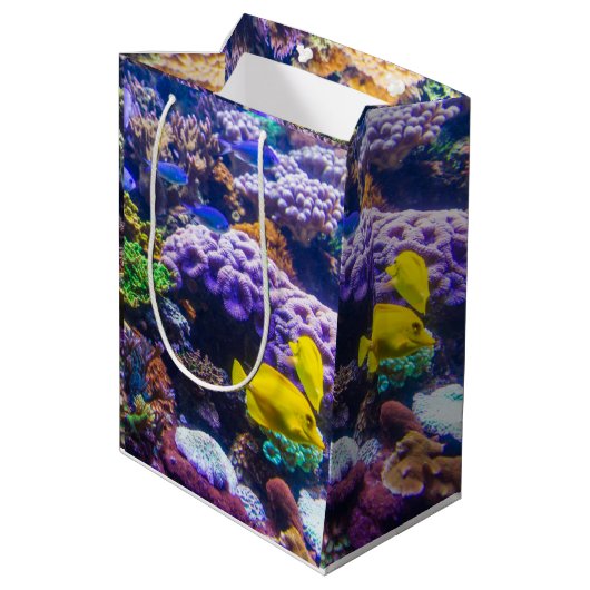 35e bruiloft Jubileum koraal Medium Cadeauzakje (Achterkant Gekanteld)