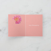 35e bruiloft Jubileum Koraal Roos Kaart (Binnen)