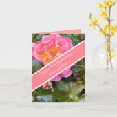 35e bruiloft Jubileum Koraal Roos Kaart (Gele Bloem)