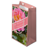 35e bruiloft Jubileum Koraal Roos Klein Cadeauzakje (Voorkant Gekanteld)