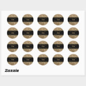 35e bruiloft Jubileum viering gouden glitter Ronde Sticker (Vel)