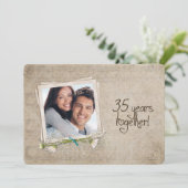 35e bruiloft Jubileum Vow Renewal Kaart (Staand voorkant)