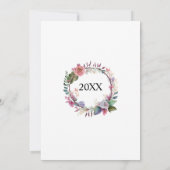 35e Coral Wedding Jubileum Floral Kaart (Achterkant)