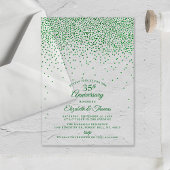 35e Emerald Wedding Jubileum Acryl Uitnodigingen