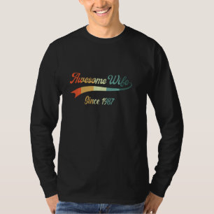 35e huwelijksanier voor haar Geweldige vrouw sm T-shirt