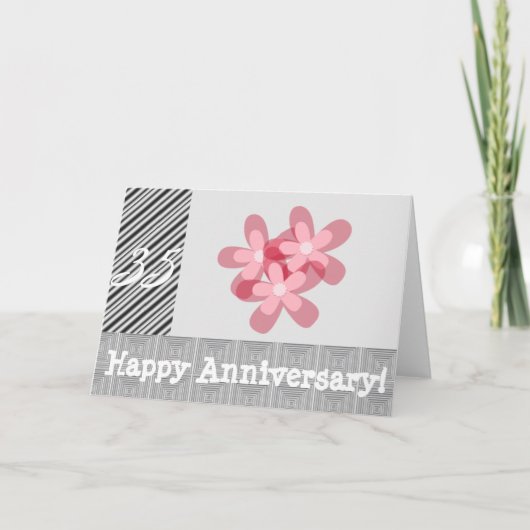 35e huwelijksverjaardag kaart (Voorkant)