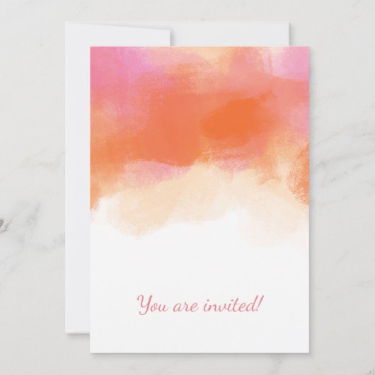 35e huwelijksverjaardag Roze Koraal Aquarel Kaart (Achterkant)