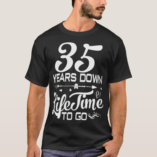 35e huwelijksverjaardag t-shirt (Voorkant)