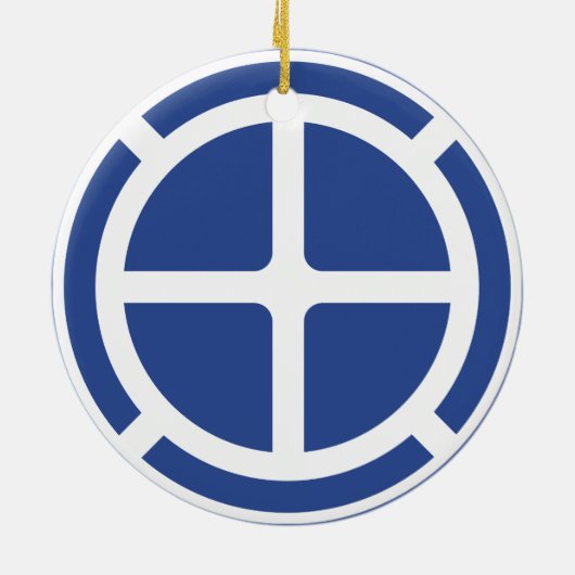 35e Infanteriedivisie Badge Keramisch Ornament (Achterkant)