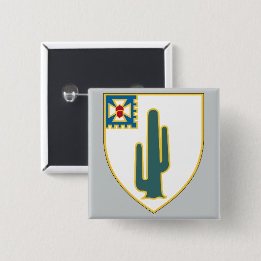 35e infanteriestelsel vierkante button 5,1 cm (Voorkant /achterkant)