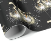 35e jaarsparklers op zwart cadeaupapier (Rol Hoek)