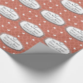 35e Jubileum Bruiloft Jubileum Koraal Z22 Cadeaupapier (Hoek)