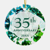 35e Jubileum Emerald Photo Persoonlijk Cerami Keramisch Ornament (Voorkant)