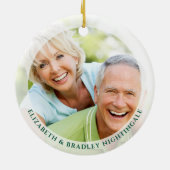 35e Jubileum Emerald Photo Persoonlijk Cerami Keramisch Ornament (Achterkant)