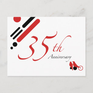 35e Jubileum (gematigde vogels) Briefkaart