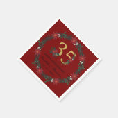 35e Jubileum gepersonaliseerde kerstservetten Servet (Hoek)